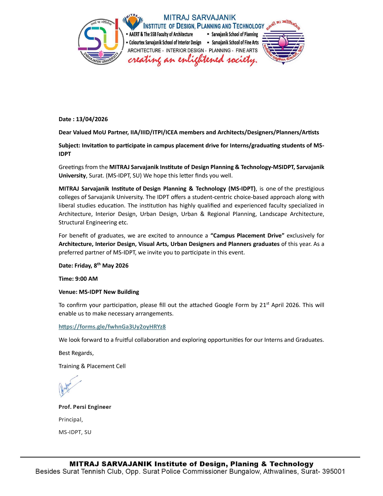 Invitation Letter