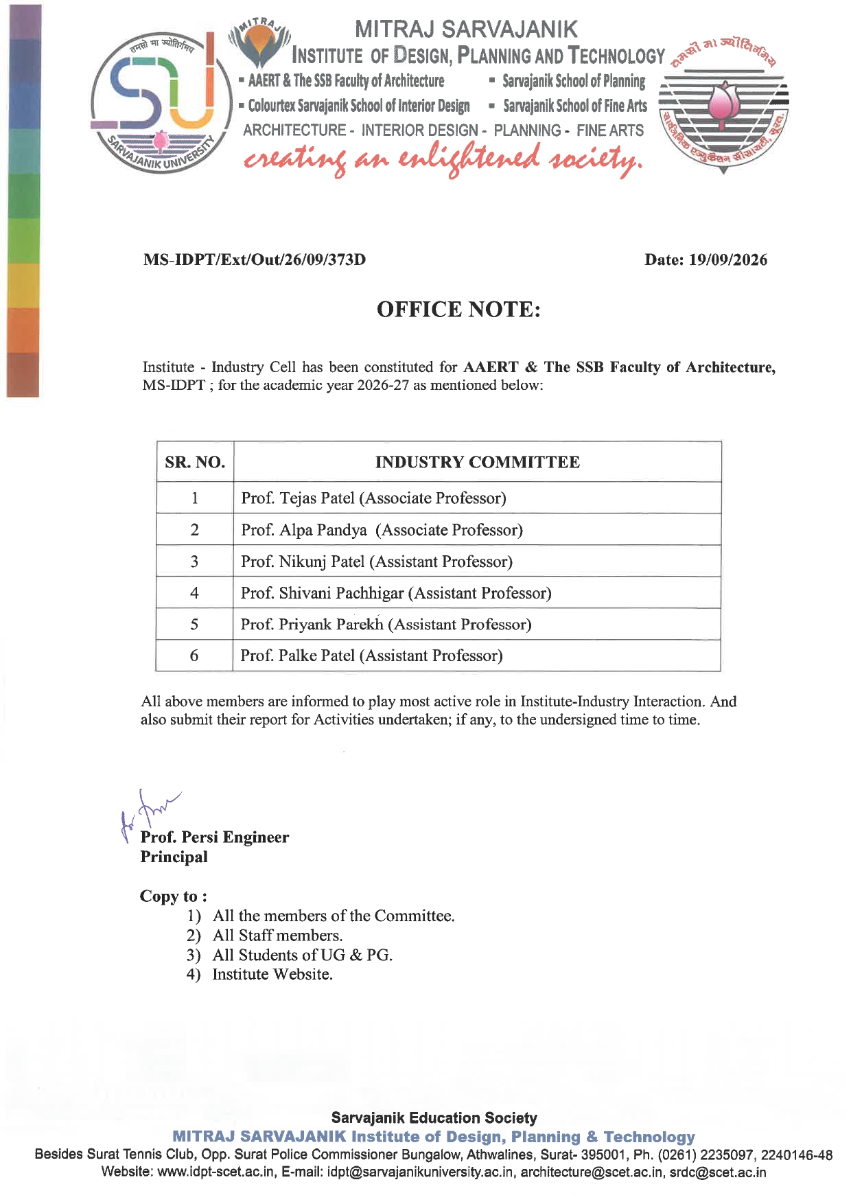 MS-IDPT Industry Committee Team
