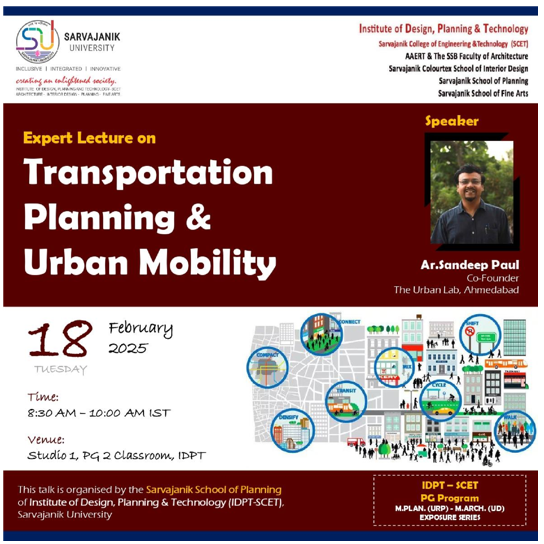 Expert Lecture on “Transportation Planning & Urban Mobility.